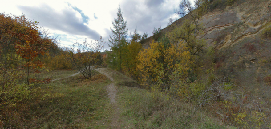 Podzimní krajina Prokopského údolí