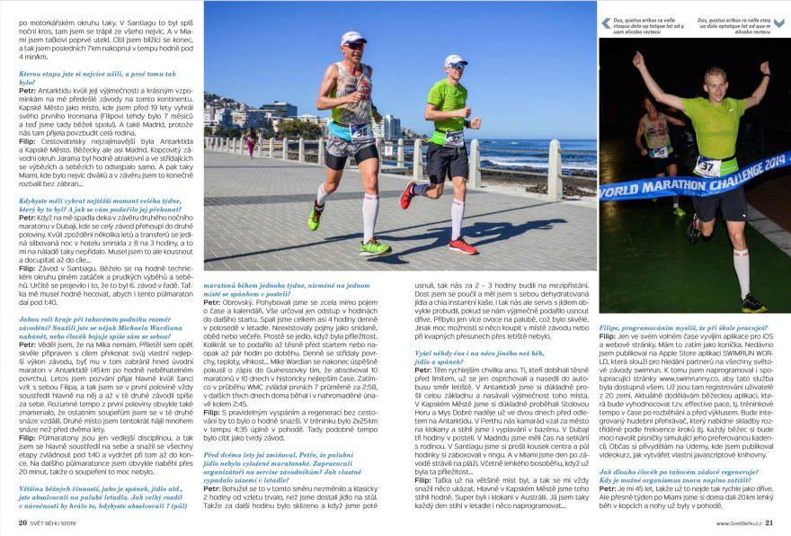 SB1/2019: Rozhovor s Petrem a Filipem Vabrouškovými o jejich účasti na World Marathon Challenge